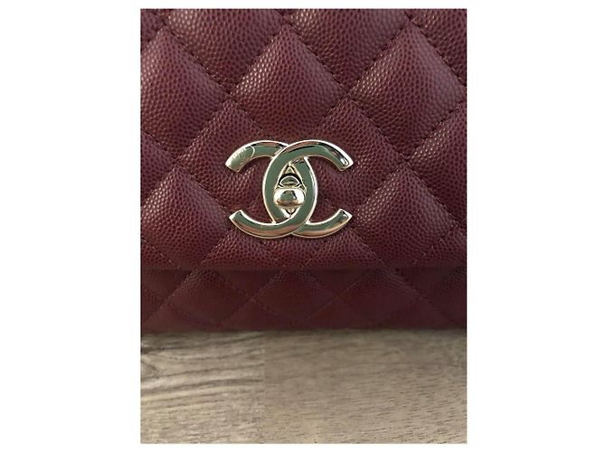 Coco Handle Chanel BORSA CON PATTA CON MANICO SUPERIORE Bordò - vista 3