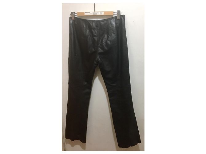 Guess Calça de couro com zíper Preto - vista 2