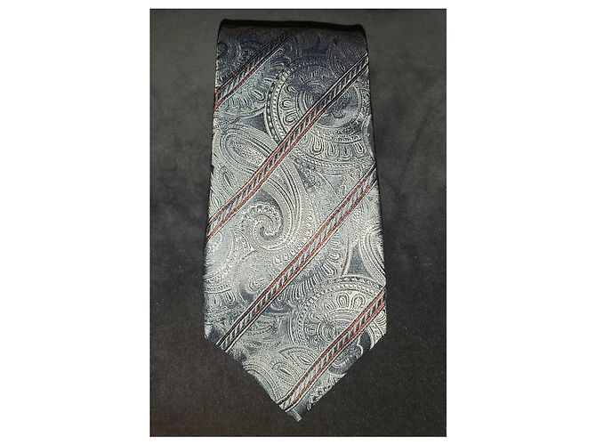 CANALI / BLUE SILK TIE MIT TEXTURED EFFECT / NEU MIT LABEL CANALI LABEL Hellblau - Ansicht 10