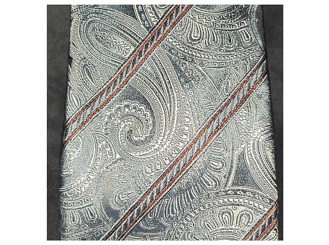 CANALI / BLUE SILK TIE MIT TEXTURED EFFECT / NEU MIT LABEL CANALI LABEL Hellblau - Ansicht 11