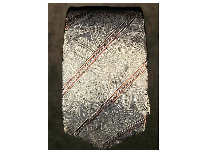 CANALI / BLUE SILK TIE MIT TEXTURED EFFECT / NEU MIT LABEL CANALI LABEL Hellblau - Ansicht 12