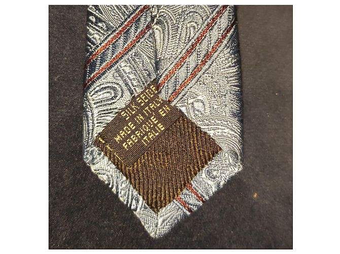 CANALI / BLUE SILK TIE MIT TEXTURED EFFECT / NEU MIT LABEL CANALI LABEL Hellblau - Ansicht 13