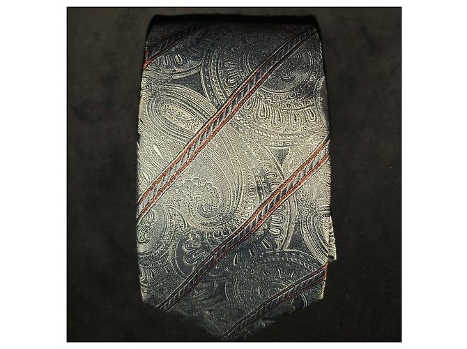 CANALI / BLUE SILK TIE MIT TEXTURED EFFECT / NEU MIT LABEL CANALI LABEL Hellblau - Ansicht 5