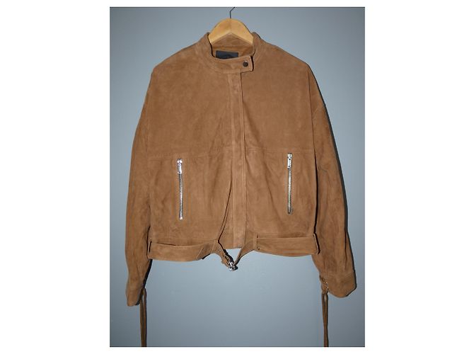 Ikks Jacke aus Ziegenleder in Kamel Größe L Braun Hellbraun Karamell - Ansicht 2