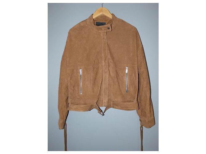 Ikks Jacke aus Ziegenleder in Kamel Größe L Braun Hellbraun Karamell - Ansicht 4