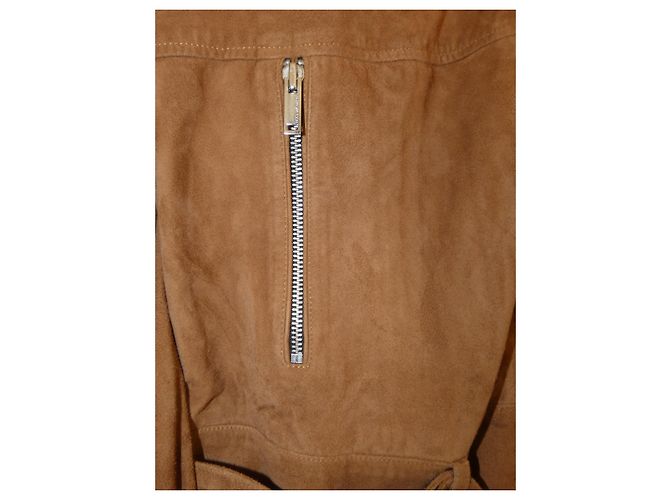 Ikks Jacke aus Ziegenleder in Kamel Größe L Braun Hellbraun Karamell - Ansicht 5