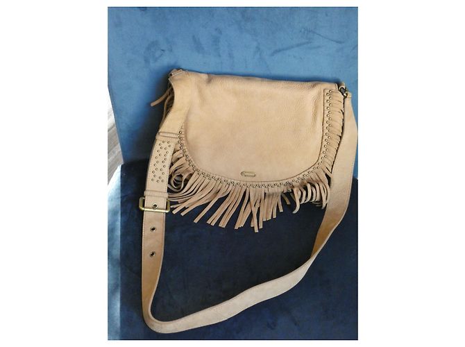 Borsa a tracolla Ikks in pelle di vitello sabbia Marrone Beige Marrone chiaro - vista 10