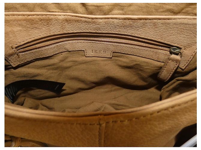 Borsa a tracolla Ikks in pelle di vitello sabbia Marrone Beige Marrone chiaro - vista 12