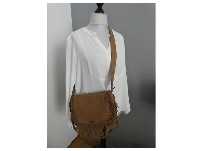 Borsa a tracolla Ikks in pelle di vitello sabbia Marrone Beige Marrone chiaro - vista 15