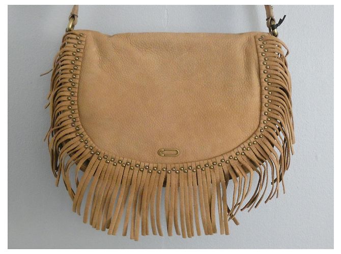 Borsa a tracolla Ikks in pelle di vitello sabbia Marrone Beige Marrone chiaro - vista 4