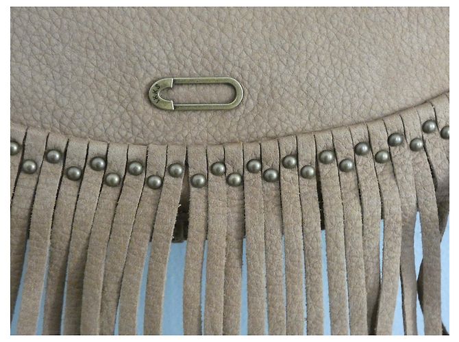 Borsa a tracolla Ikks in pelle di vitello sabbia Marrone Beige Marrone chiaro - vista 5