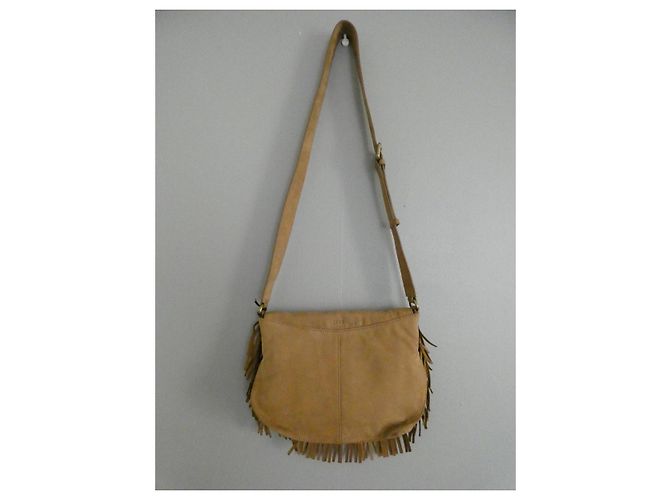 Borsa a tracolla Ikks in pelle di vitello sabbia Marrone Beige Marrone chiaro - vista 7