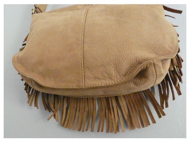 Borsa a tracolla Ikks in pelle di vitello sabbia Marrone Beige Marrone chiaro - vista 8