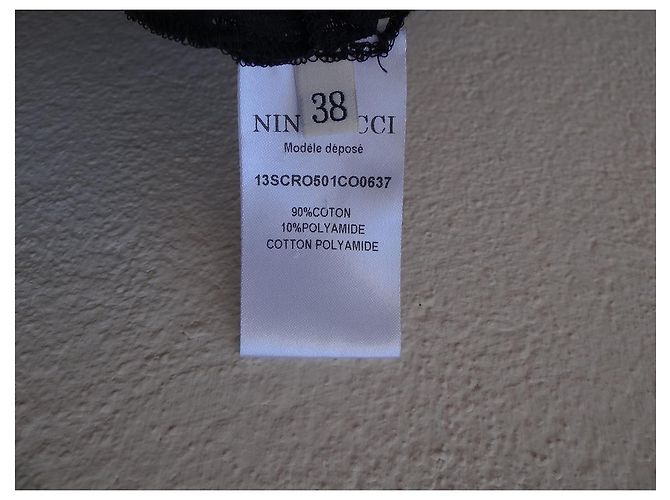Vestido Nina Ricci negro de algodón Talla 38 - vista 10