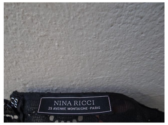 Vestido Nina Ricci negro de algodón Talla 38 - vista 2