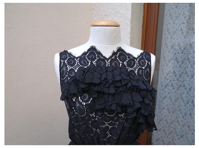 Vestido Nina Ricci negro de algodón Talla 38 - vista 3