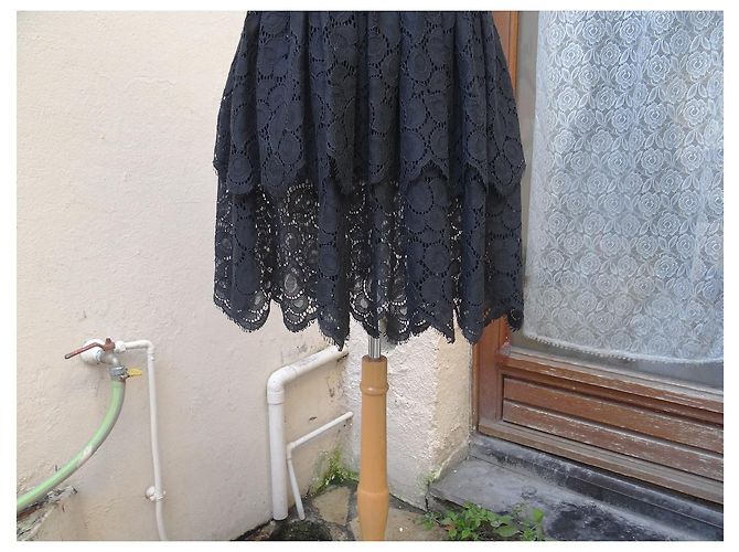 Vestido Nina Ricci negro de algodón Talla 38 - vista 5