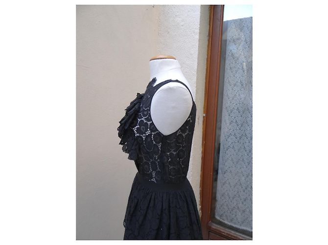 Vestido Nina Ricci negro de algodón Talla 38 - vista 7