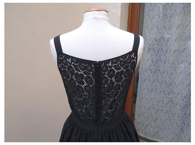 Vestido Nina Ricci negro de algodón Talla 38 - vista 9