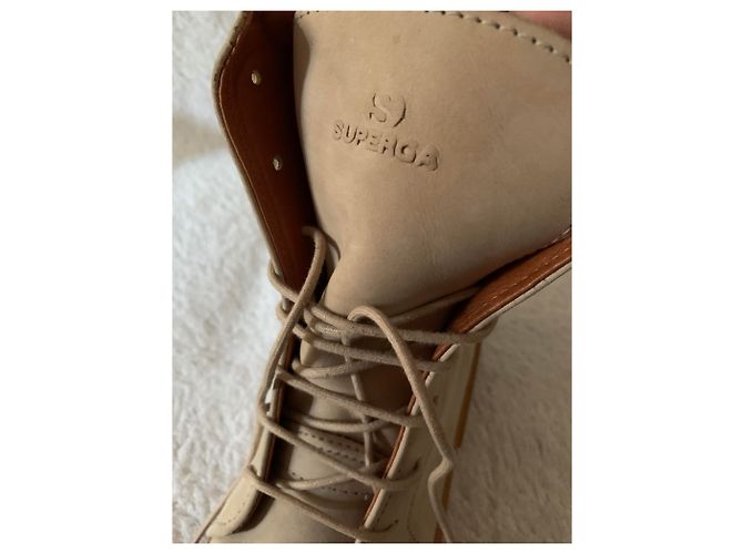 Superga Botines de ante nabuk crudo Beige - vista 12