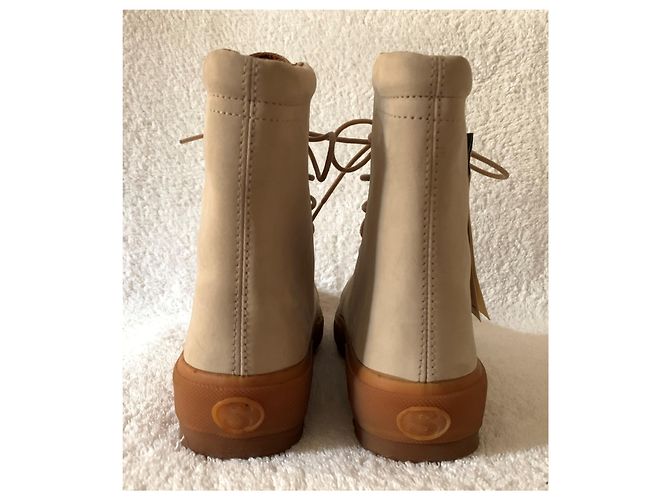 Superga Botines de ante nabuk crudo Beige - vista 3