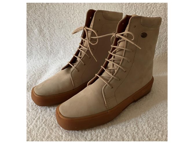 Superga Botines de ante nabuk crudo Beige - vista 4