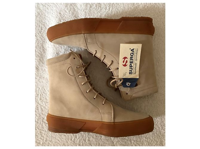 Superga Botines de ante nabuk crudo Beige - vista 6