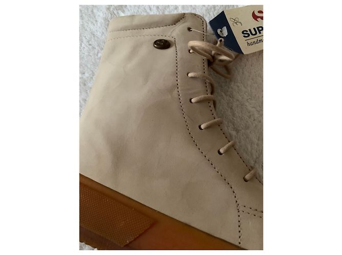Superga Botines de ante nabuk crudo Beige - vista 8