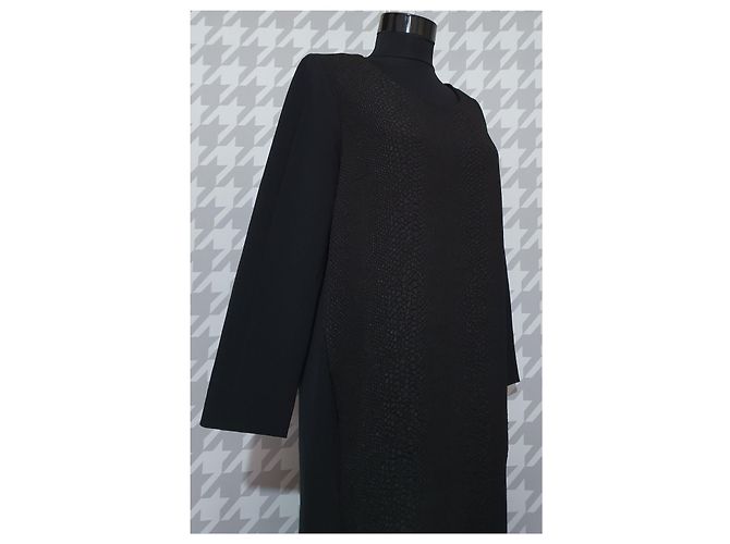 Stella Forest Schwarzes Kleid mit Schlangenmuster Größe 38 - Ansicht 2