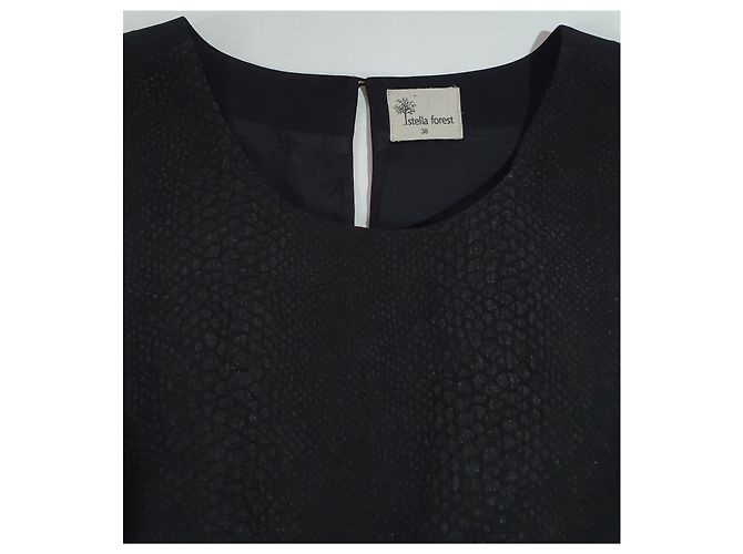 Stella Forest Schwarzes Kleid mit Schlangenmuster Größe 38 - Ansicht 4