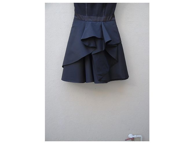 Karen Millen Kleid Schwarz Seide Größe 36 - Ansicht 3