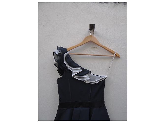Karen Millen Kleid Schwarz Seide Größe 36 - Ansicht 5