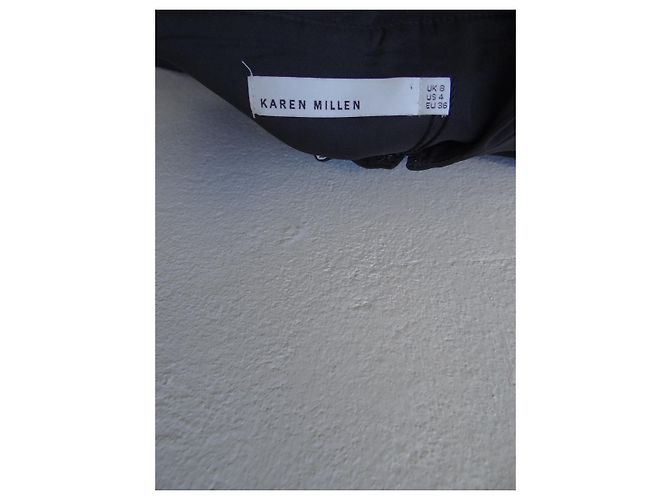 Karen Millen Kleid Schwarz Seide Größe 36 - Ansicht 7