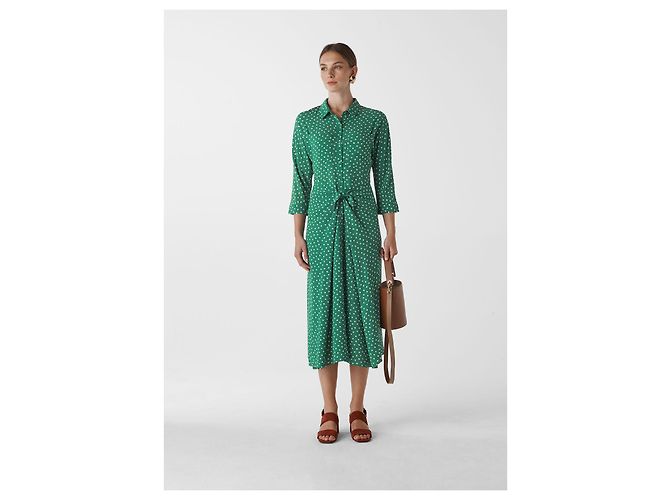 Whistles VESTIDO LAZO SELMA SPOT ABSTRACT Verde - vista 5