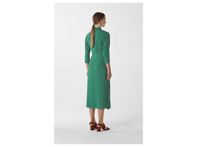 Whistles VESTIDO LAZO SELMA SPOT ABSTRACT Verde - vista 6