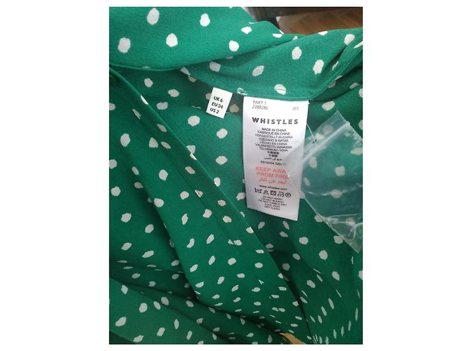 Whistles VESTIDO LAZO SELMA SPOT ABSTRACT Verde - vista 8