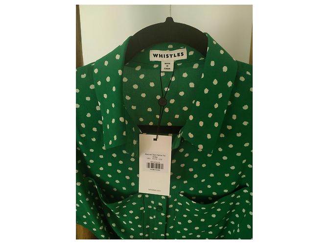 Whistles VESTIDO LAZO SELMA SPOT ABSTRACT Verde - vista 9