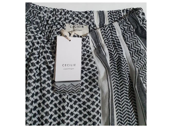 Cecilie Copenhagen Cotton Black and White Blouse - view 2