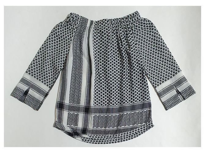 Cecilie Copenhagen Cotton Black and White Blouse - view 3