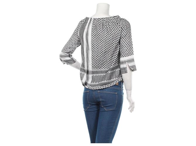 Cecilie Copenhagen Cotton Black and White Blouse - view 5
