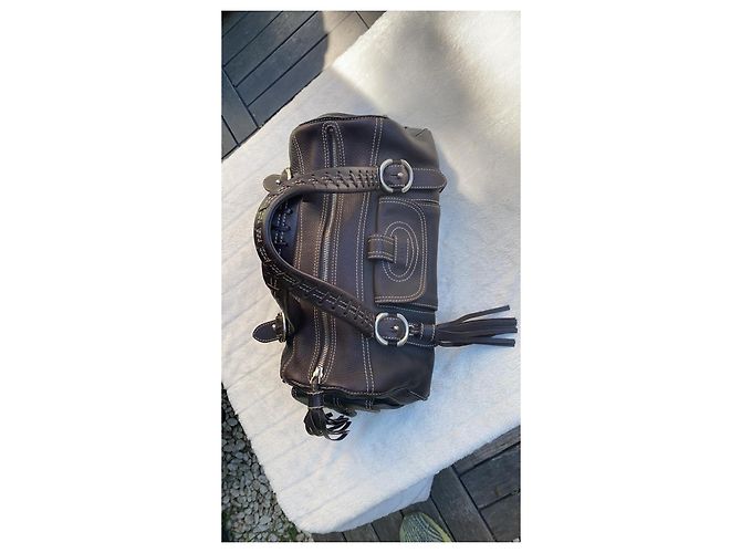 Borsa Bally in pelle marrone - vista 3