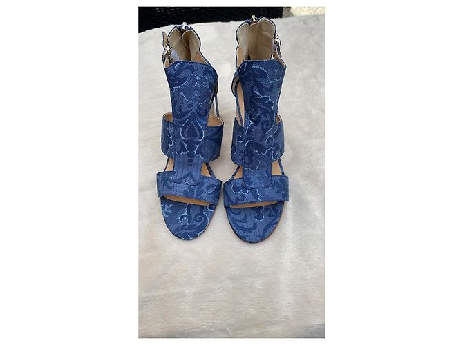 Autre Marque Sandali in pelle blu 38 - vista 2