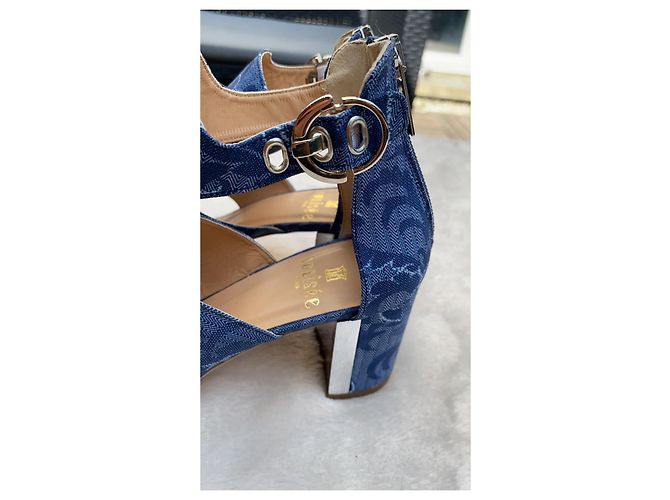 Autre Marque Sandali in pelle blu 38 - vista 7