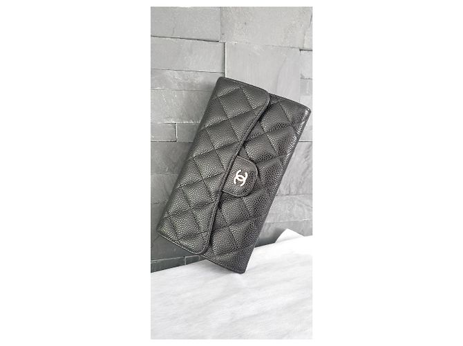 Chanel Portafoglio classico con patta Nero - vista 3