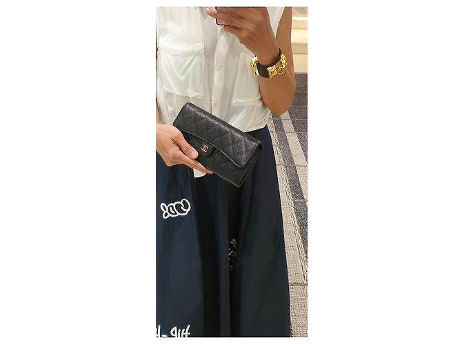 Chanel Portafoglio classico con patta Nero - vista 16