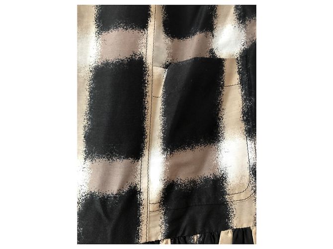 Abito in cotone e seta Marc by Marc Jacobs Marrone Nero Beige Bianco sporco - vista 7