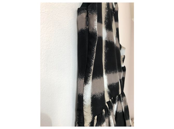 Abito in cotone e seta Marc by Marc Jacobs Marrone Nero Beige Bianco sporco - vista 8