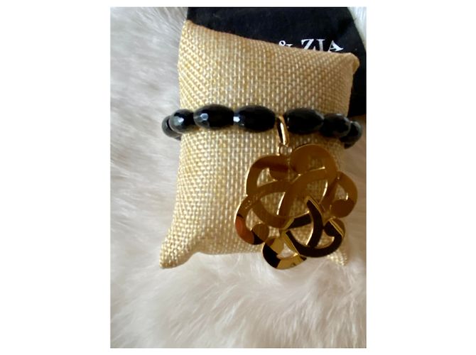 Bracciale Rita & Zia camelia modello grande Nero D'oro - Ansicht 3