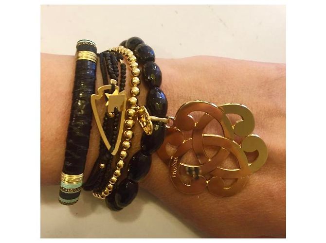 Bracciale Rita & Zia camelia modello grande Nero D'oro - Ansicht 6