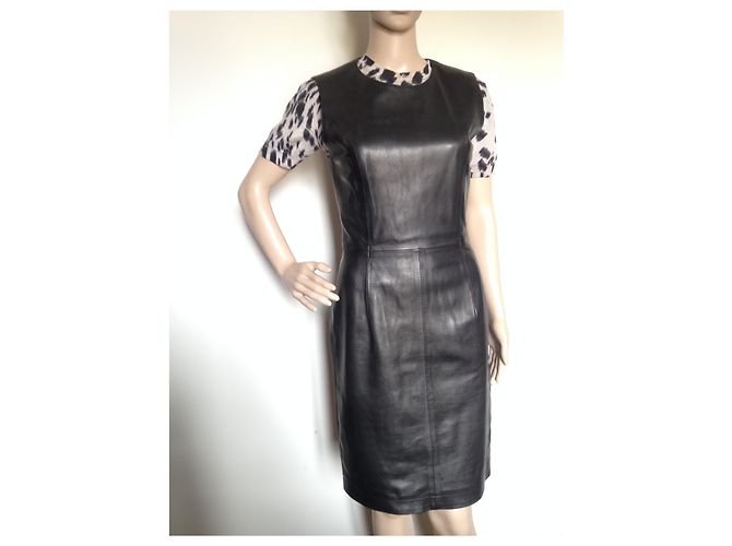 Georges Rech Kleid aus schwarzem Lammleder - Ansicht 4